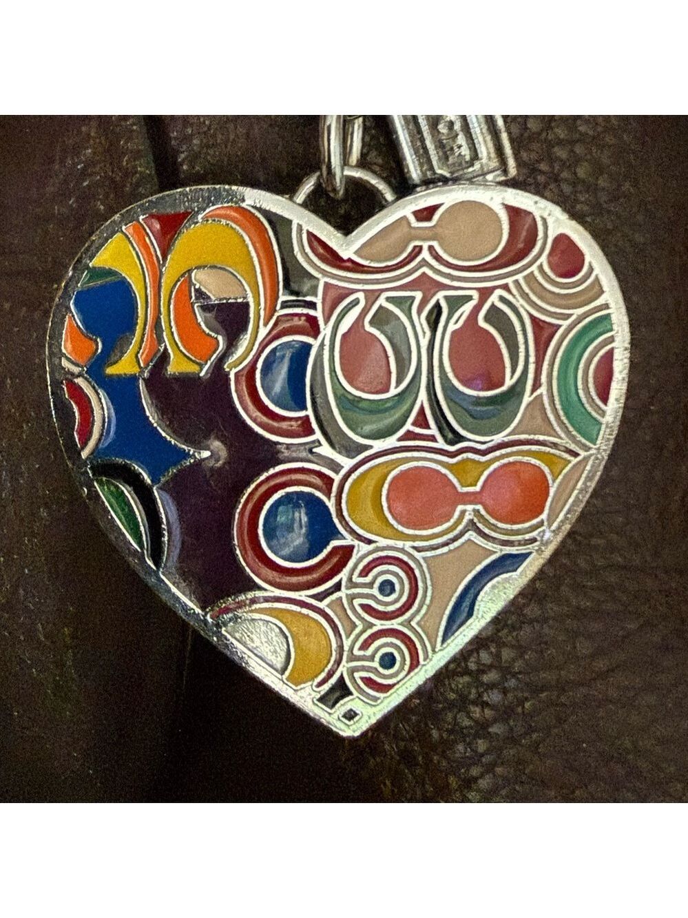 COACH POPPY POP C HEART BAG CHARM